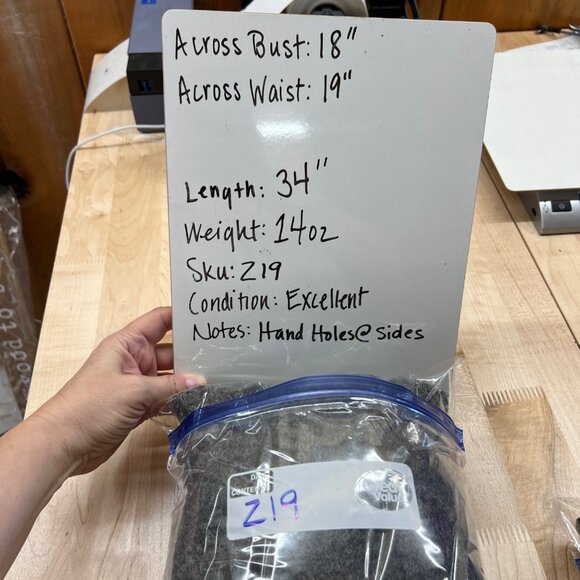 The Alpaca Guy Sleeveless Colorblock Vest Lounge Duster Gray Black One Size - Picture 11 of 11